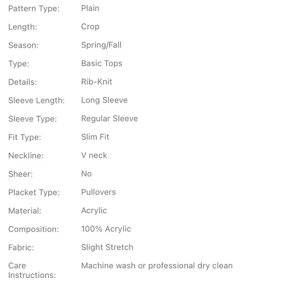 vneck reversible crop sweater - Picture 5 of 5